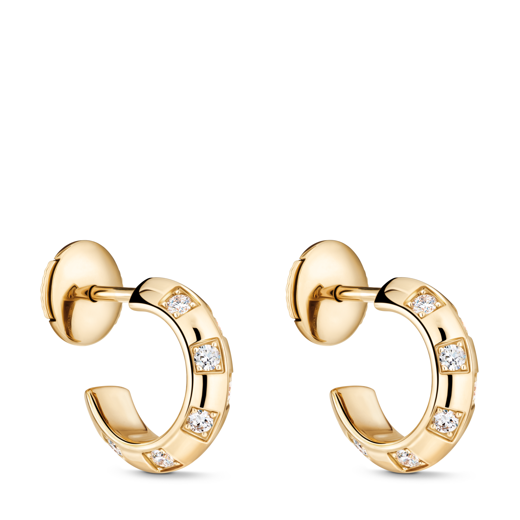 フープピアス ル ダミエ ドゥ ルイ・ヴィトン 3.5mm (イエローゴールド